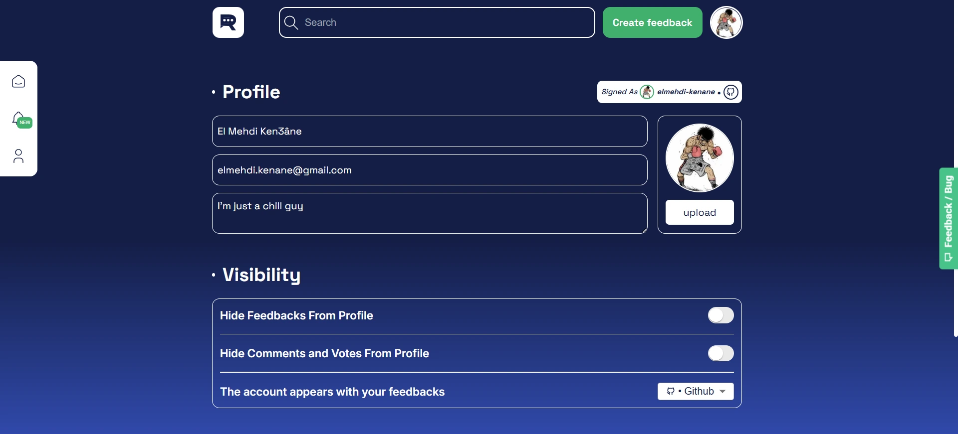 Leet Reviews — account settings